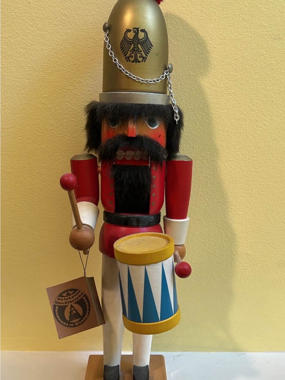 Holzkunst Christian Ulbricht Rare Vintage Nutcracker Cheerful Drummer Germany